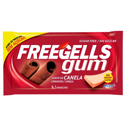 Goma de Mascar Freegells Canela 8g