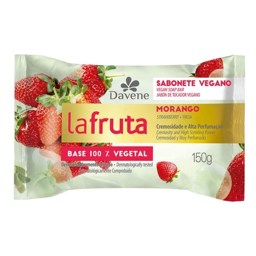 Sabonete Em Barra Vegetal Davene La Fruta Morango 150g