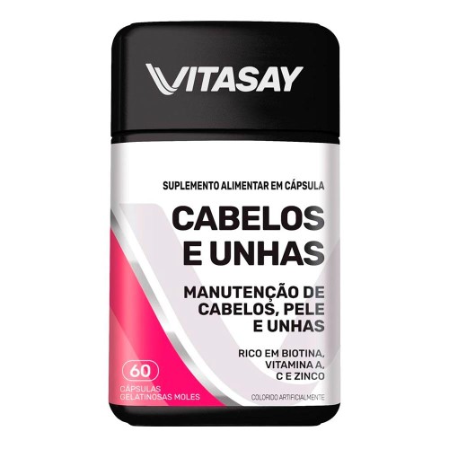 Suplemento Alimentar Vitasay Cabelos E Unhas 60 Cápsulas Gelatinosas Moles