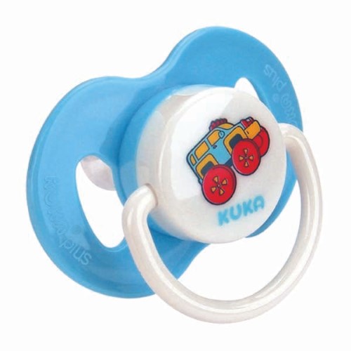 Chupeta Kuka Tam 1 Silicone Tradicional Azul