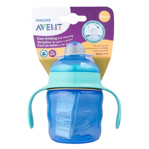 Copo de Transição Philips Avent Easy Sip 6M+ Azul com 200ml