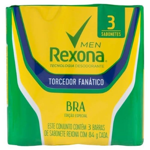 Sabonete em Barra Rexona Men Torcedor Fanático 3 Unidades de 84g cada