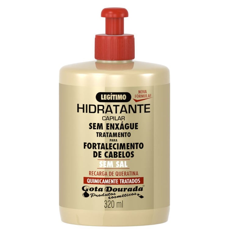 Creme Hidratante Capilar Gota Dourada Fortalecedor 320ml - VENCIMENTO MARÇO 2024