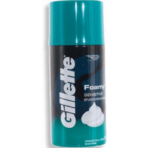 Espuma de Barbear Gillette Foamy Sensitive com 175g