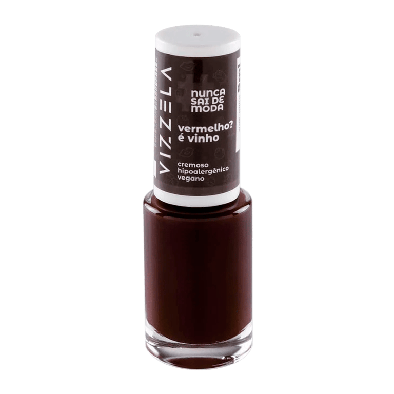 Esmalte Vizzela Nunca Sai De Moda Vermelho É Vinho 9ml