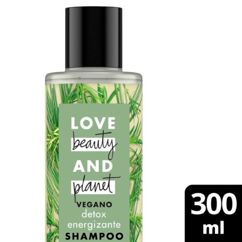 Shampoo Love Beauty and Planet Energizing Detox Óleo de Melaleuca & Vetiver 300ml