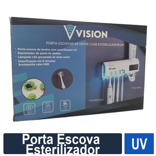 Porta Escova Dental Com Esterilizador UV