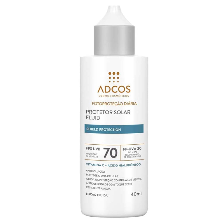 Protetor Solar Adcs Fluid Fps70 Shield Protection Incolor 40ml