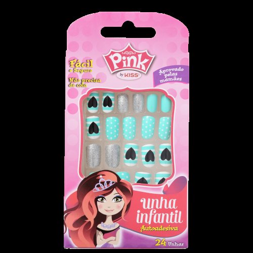 Unhas Postiças Infantil Kiss NY Pink 