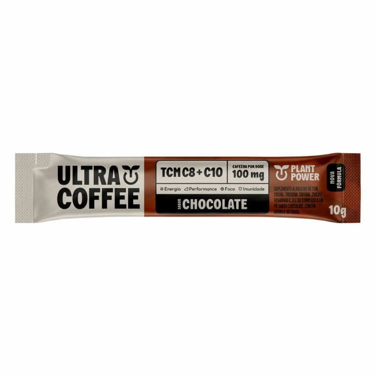 Suplemento Alimentar Ultracoffee Plant Power Chocolate 10g