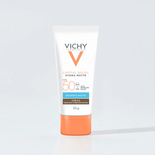 Protetor Solar Facial Vichy Hydra-Matte FPS 50 Cor 5.0 30g