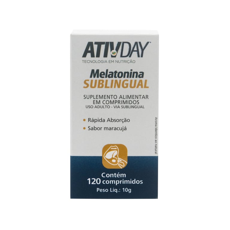 Ativday Melatonina Orod 210mcg Com 120 Comprimidos