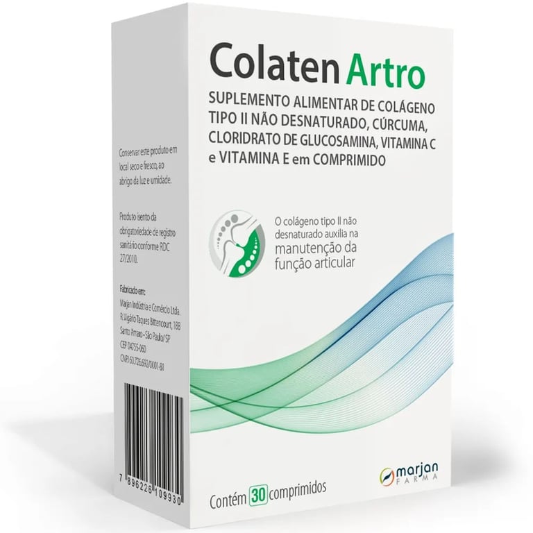 Suplemento Alimentar Colaten Artro Marjan 30 Comprimidos