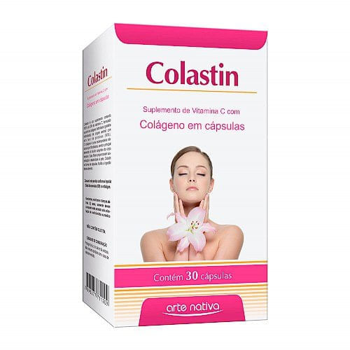 Colágeno Colastin Arte Nativa 300mg, caixa com 30 cápsulas