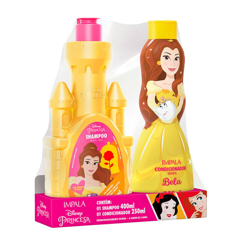 Impala Linha Disney Princesas Bela Kit – Shampoo 400ml + Condicionador 250ml