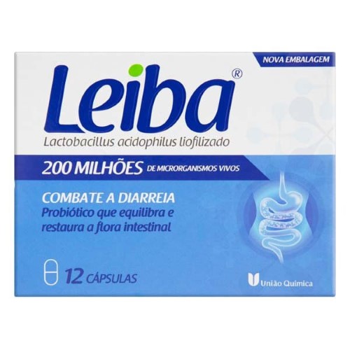 Leiba 200MI Probiótico com 12 cápsulas