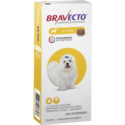 Bravecto para Cães de 2 a 4,5kg - 112,5mg