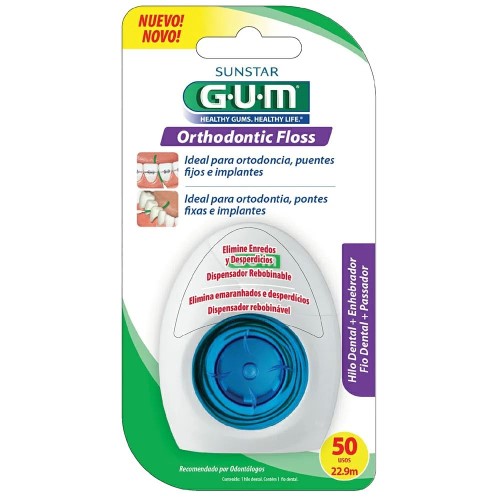 Fio Dental Gum Ortodontico Floss 50Un - Gum