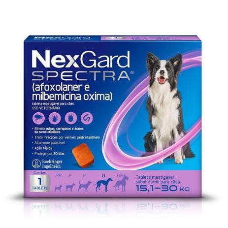 NexGard Spectra Anti Pulgas e Carrapatos para Cães de 15,1 a 30kg 1 Tablete Mastigável