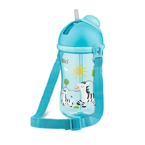 Copo Lillo Cantil Antivazamento Canudo Boy 390ml