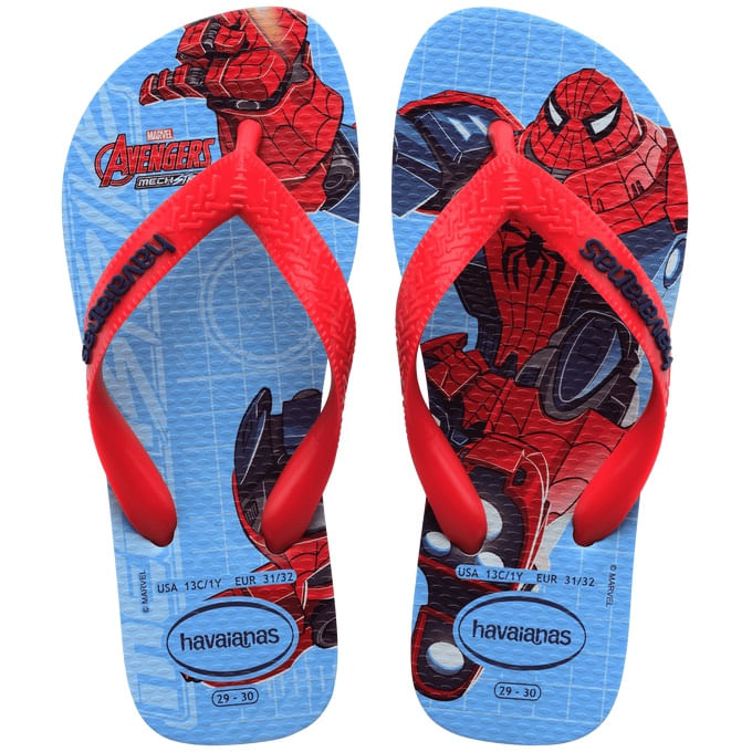 Chinelo Havaianas Kids Top Marvel II - n° 27/28, azul water