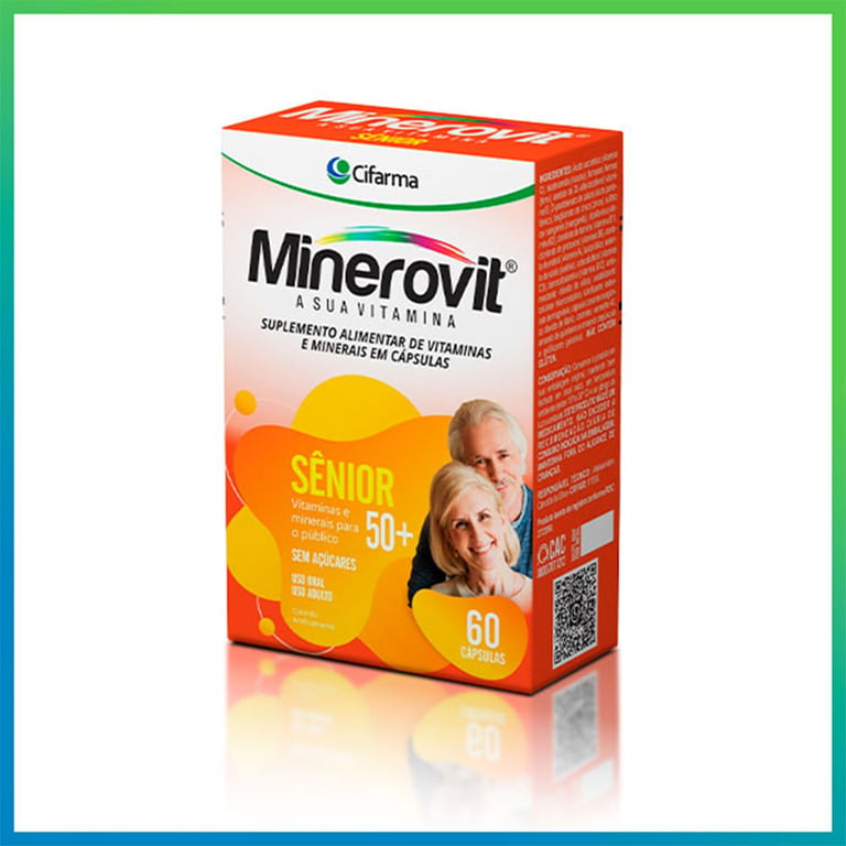 Polivitamínico Minerovit Sênior 50+ 60 cápsulas