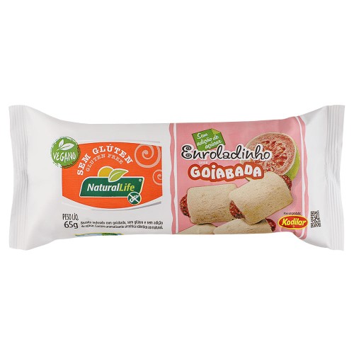 Biscoito Enroladinho Natural Life Sabor Goiaba 65g