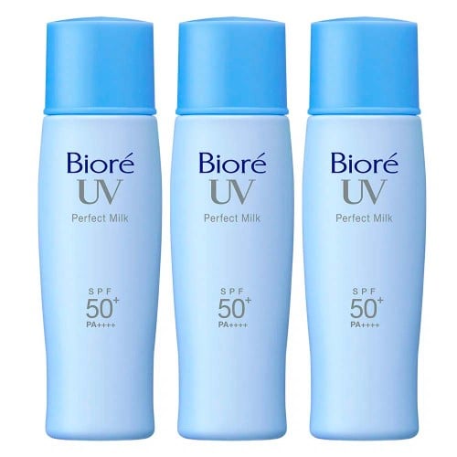 Bioré Uv Perfect Milk Kit com Três Protetores Solares