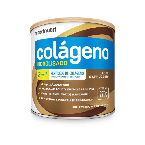 Colágeno Hidrolisado Maxinutri 2em1 Cappuccino 270g