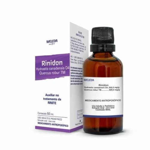 Rinidon Hydrastis Canadensis D4 500mg/g + Quercus Robus TM 500mg/g Gotas 50ml