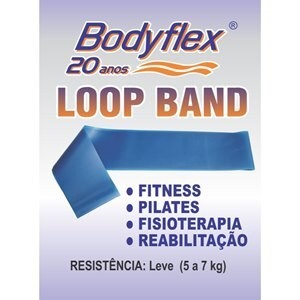 Faixa Elástica Circular Loop Band - Leve - Azul - Bodyflex