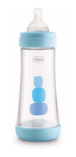 Mamadeira Chicco Perfect 5 Fluxo Rápido 4m+ Azul de 300ml