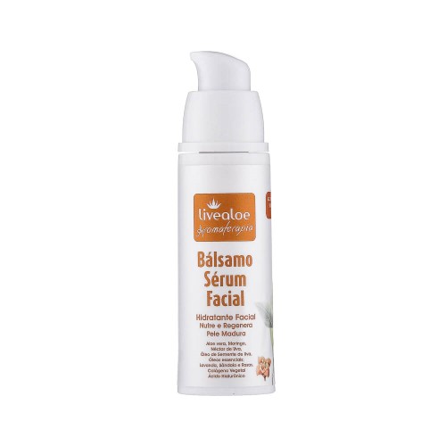 Bálsamo Sérum Facial Natural com Ácido Hialurônico e Colágeno Vegetal 30ml – Livealoe