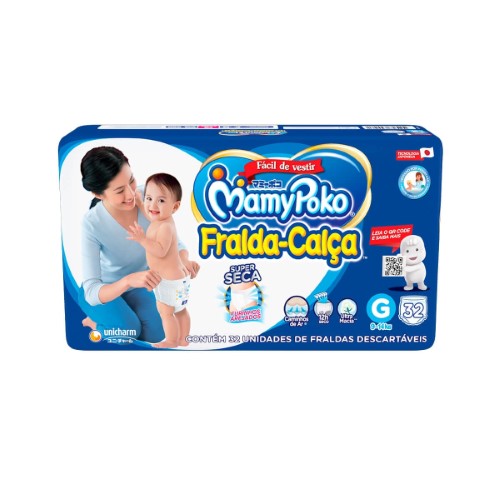 Fralda Calça Infantil MamyPoko Super Seca G - 32 Unidades