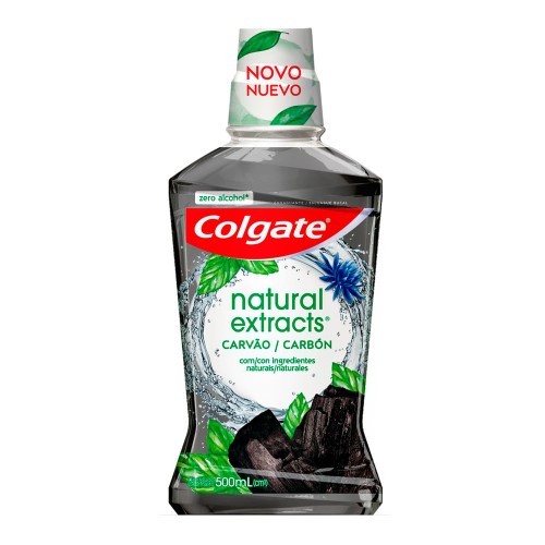 Enxaguante Antisséptico Bucal Colgate Natural Extracts Carvão Zero Álcool com 500ml