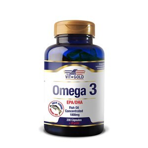 Ômega 3 Fish Oil 1000mg Vitgold 200 Cápsulas