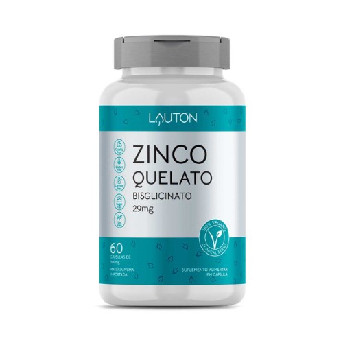 Suplemento Alimentar Zinco Quelato 29mg Lauton 60 Comprimidos