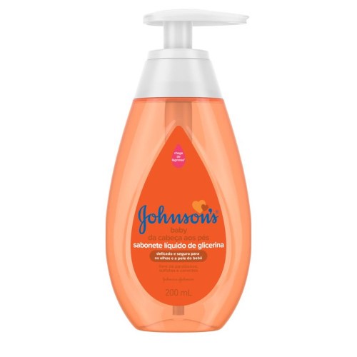 Sabonete Líquido de Glicerina Johnson Baby Da Cabeça aos Pés 200 ml