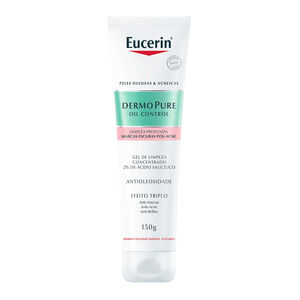 Eucerin DermoPure Oil Control Gel de Limpeza Concentrado Peles Oleosas e Acneicas 150g