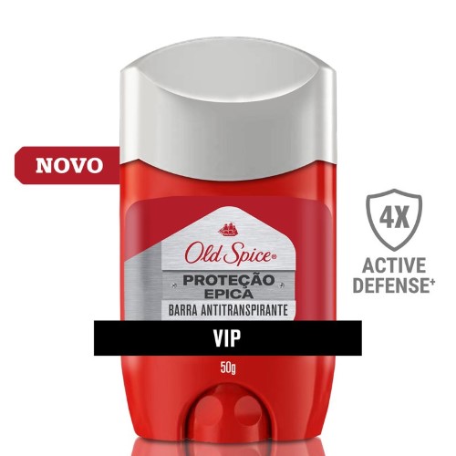 Desodorante Antitranspirante Old Spice Proteção Épica VIP em Barra com 50g