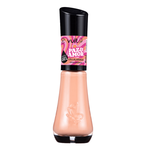 Esmalte Cremoso Vult Paz e Amor 5 Free 8ml - Lollaranja