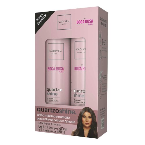 Cadiveu Essentials Quartzo Shine by Boca Rosa Hair Kit Shampoo + Condicionador