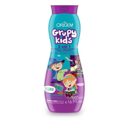 Shampoo Infantil Grupy Kids 500Ml 2X1 Força Vitaminada