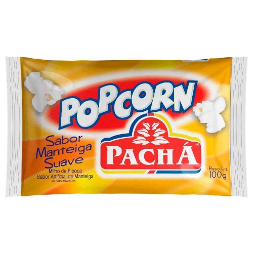 Pipoca para Microondas Pop Corn Pachá Sabor Manteiga Suave 100g