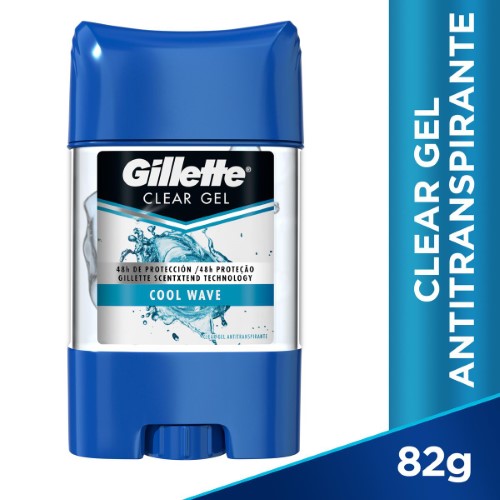 Desodorante Antitranspirante Clear Gel Gillette Endurance Cool Wave 82g