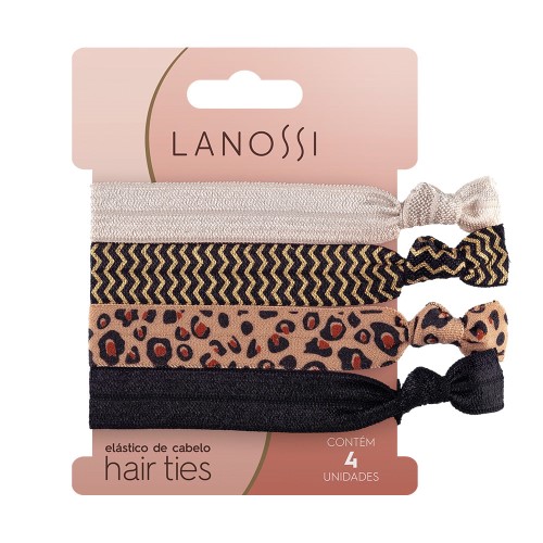 Prendendor de Cabelo Lanossi Animal Print Sortidas 4 Unidades