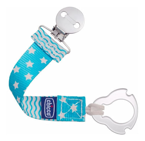 Prendedor De Chupeta Fashion Clip Chicco Azul