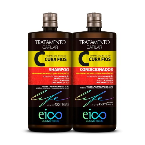 Eico Life Cura Fios Kit – Shampoo 450ml + Condicionador 450ml