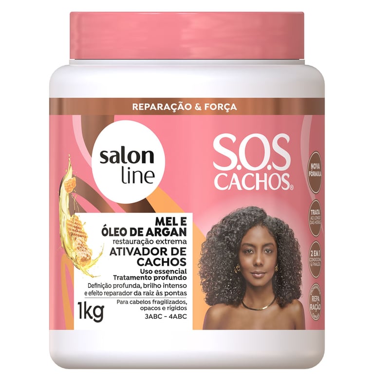 Ativador Capilar Condicionador Sos Mel E Oleo De Argan 1kg