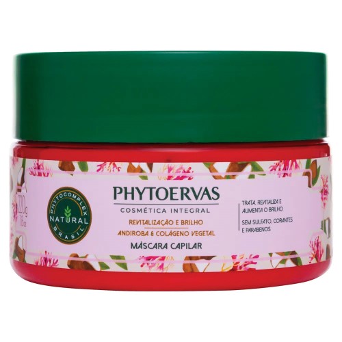 Phytoervas Revitalização e Brilho Andiroba e Colágeno Vegetal – Máscara Capilar